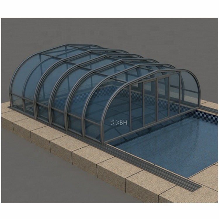 outdoor pool dome glass swimming tents mobile sunroom sun room retractable roof homes house patio covers