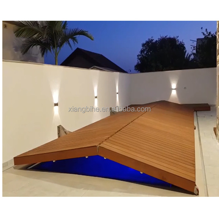 Nice Pool With Folding Type Automatic Deck Pool Cover Easy Install Automatic Deck Swimming Pool Cover