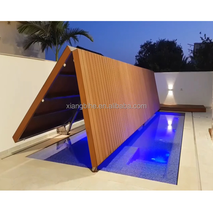 Nice Pool With Folding Type Automatic Deck Pool Cover Easy Install Automatic Deck Swimming Pool Cover