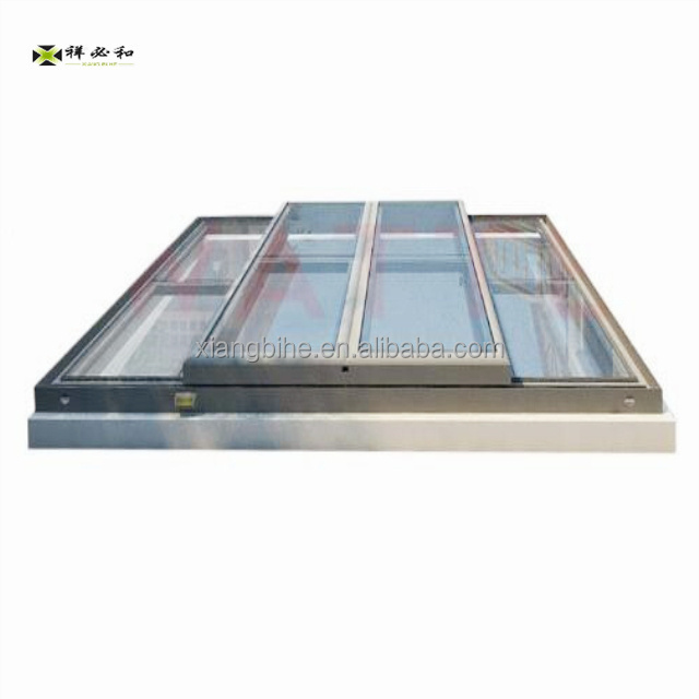 Fiber Glass Horizontal Aluminium Frame Automatic Sliding Window For Flat Roofs