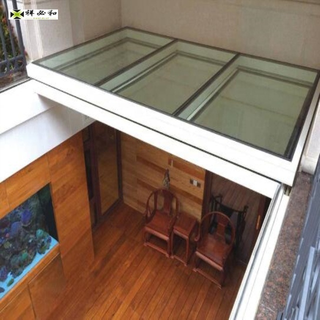 Fiber Glass Horizontal Aluminium Frame Automatic Sliding Window For Flat Roofs