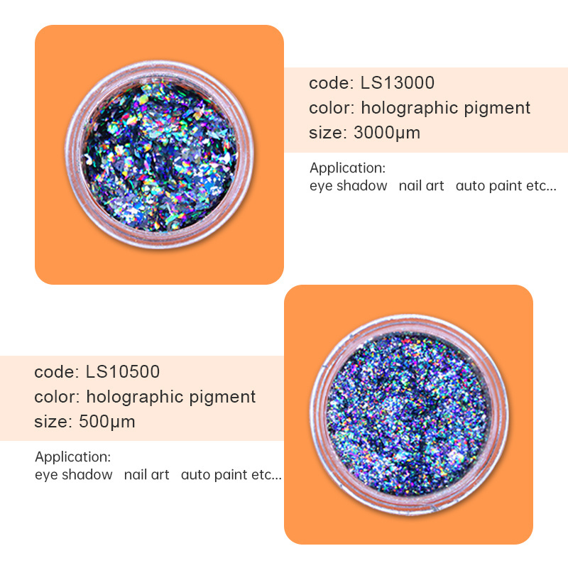 Holographic Auto Paint Pigment Rainbow Hologram Chrome Powder Pigment Flakes Holographic Pigment For Car Paint