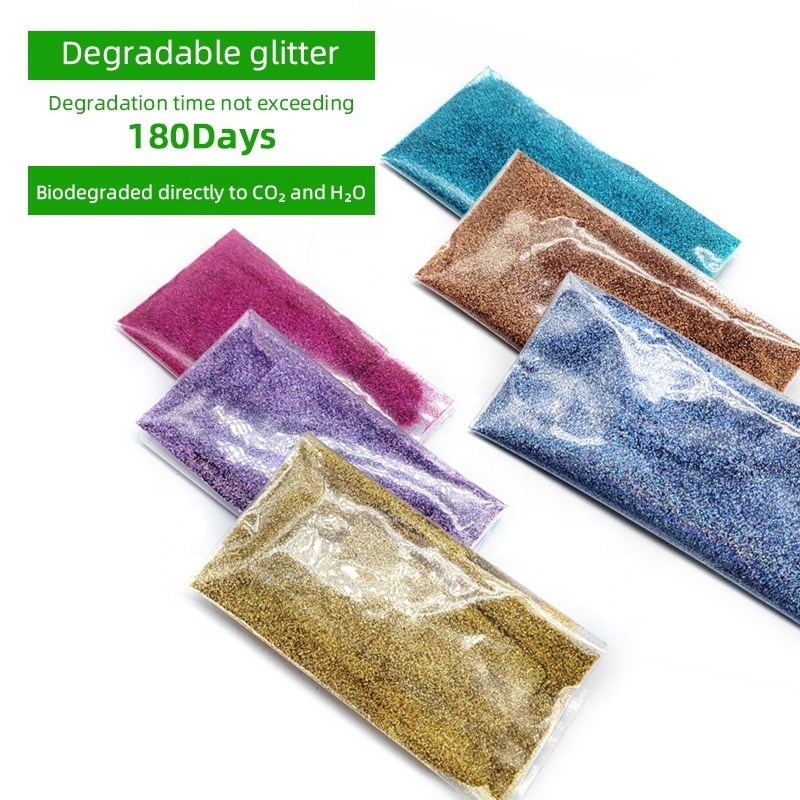 Biodegradable Glitter Eco-Friendly Holographic Cosmetic Grade Plant Based Bio Glitter Biodegradable Glitter