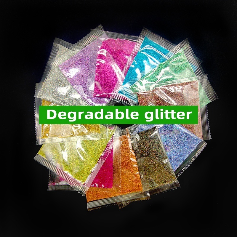 Biodegradable Glitter Eco-Friendly Holographic Cosmetic Grade Plant Based Bio Glitter Biodegradable Glitter