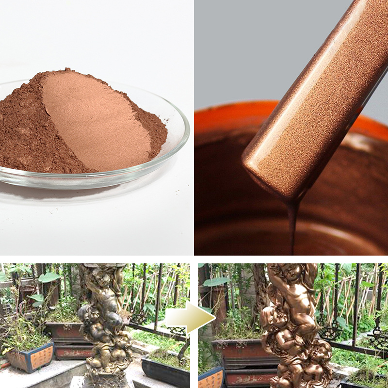 Metallic Powder Pigment Copper Gold Metal Powder Rich Pale Gold Bronze Powder For Paints