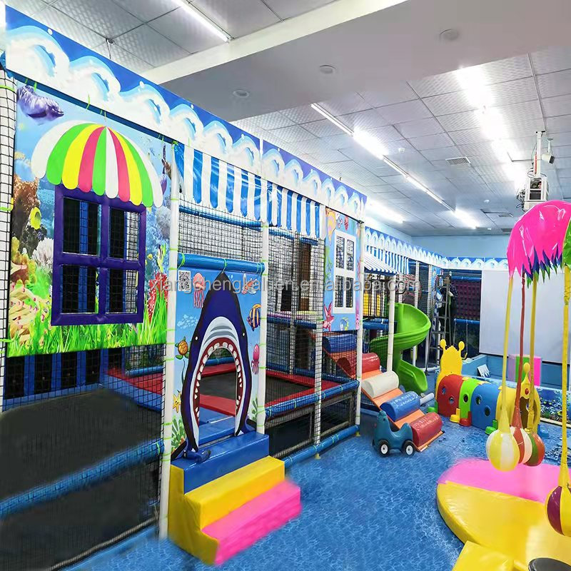 Square trampoline elastic bed amusement park indoor playground trampoline park for children and adults