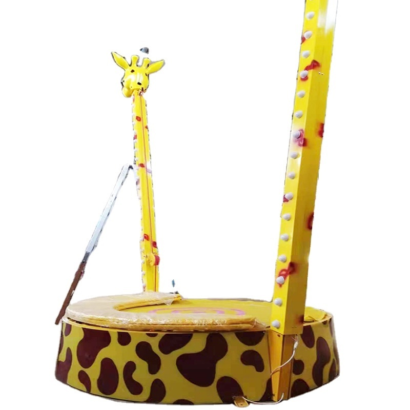 Giraffe Single Person Electric Light Bungee Jumping Trampoline for Kids and Adults Entertainment