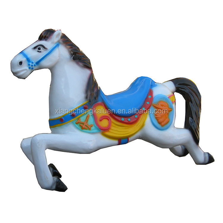 Hot sale factory price fiberglass kids carousel horse