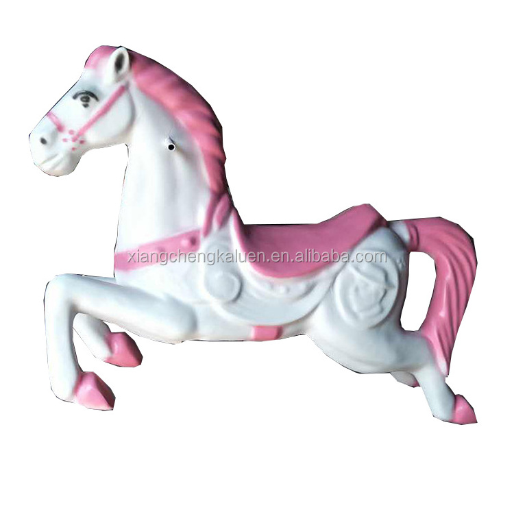 Hot sale factory price fiberglass kids carousel horse