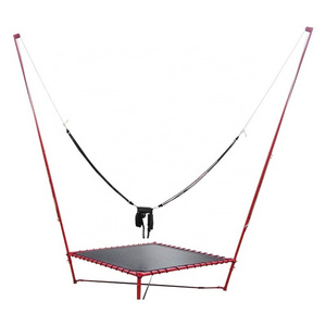 Factory direct price single indoor and outdoor trampoline hand swings electric bungee jumping trampoline for children