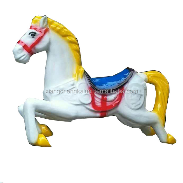 Hot sale factory price fiberglass kids carousel horse