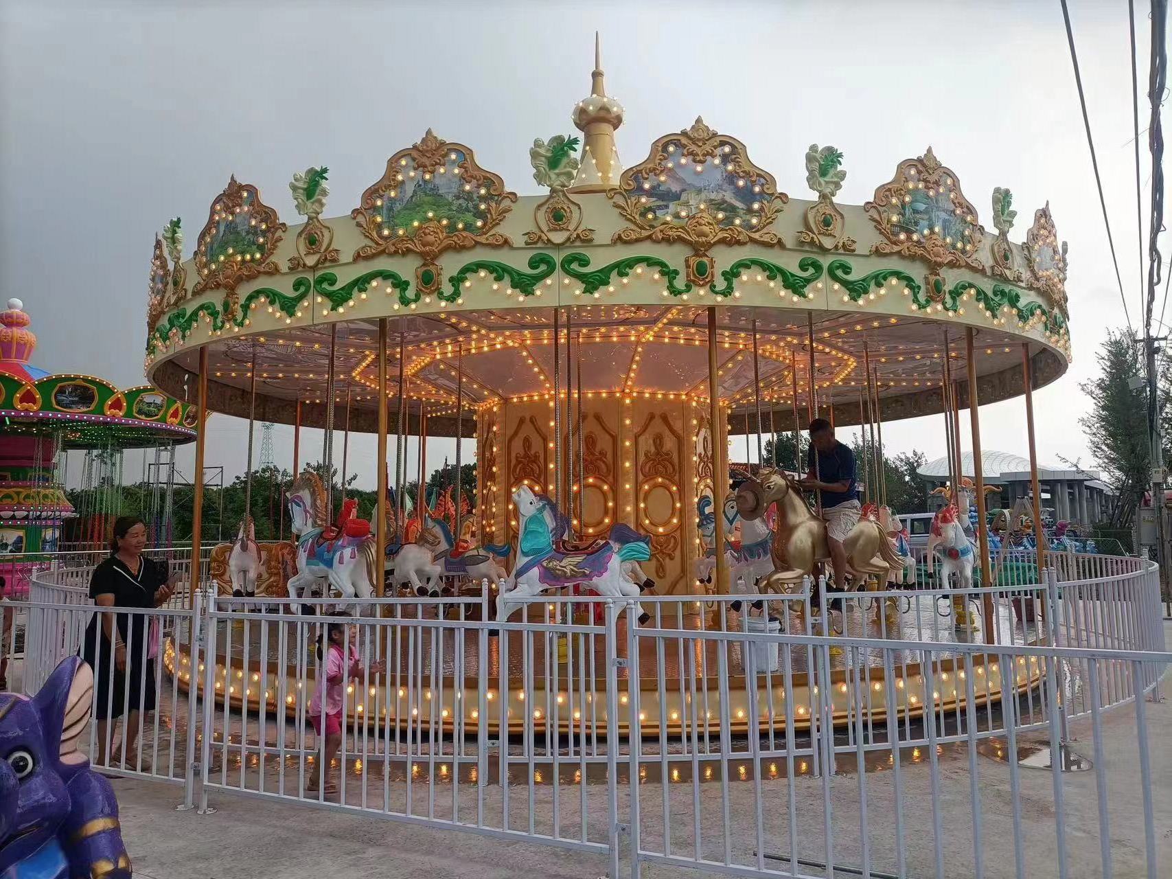 2024 Hot gorgeous merry-go-round for commercial fairground carousel for amusement