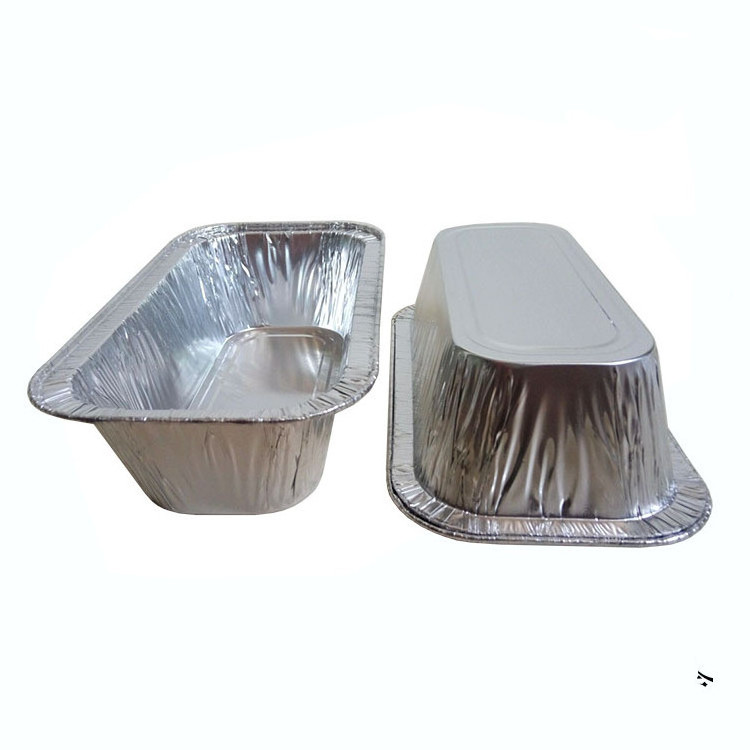 Food Container Food Box Round Aluminum Foil with Lid, Aluminium Foil Disposable Silver Small Aluminum Lunch Box for Pie 4500 XC