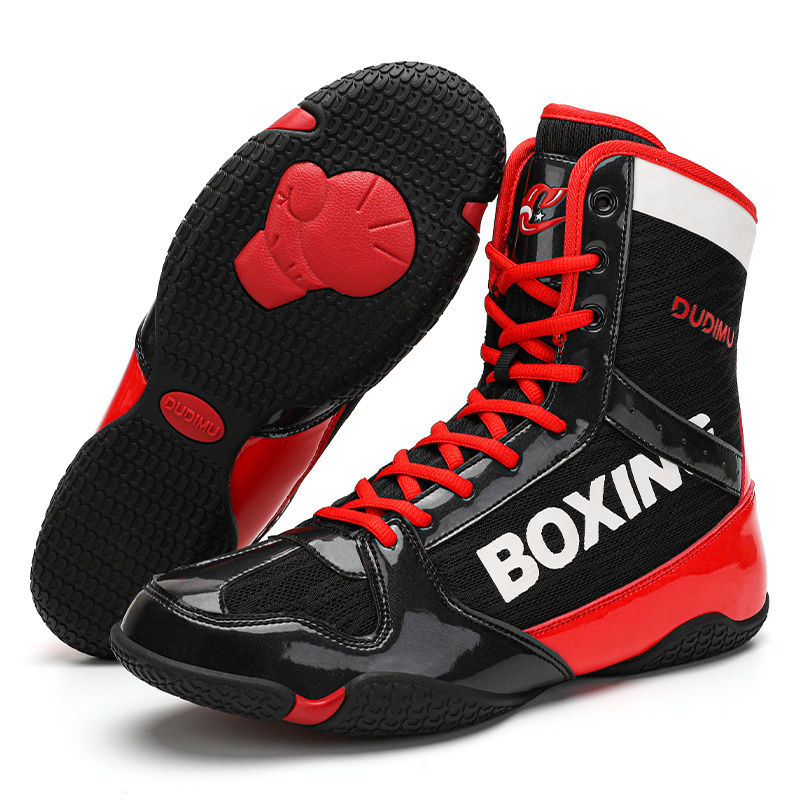 Custom High Top American Foot Sports Boxing Boots Light Weight Men Wrestling Shoes For Kids