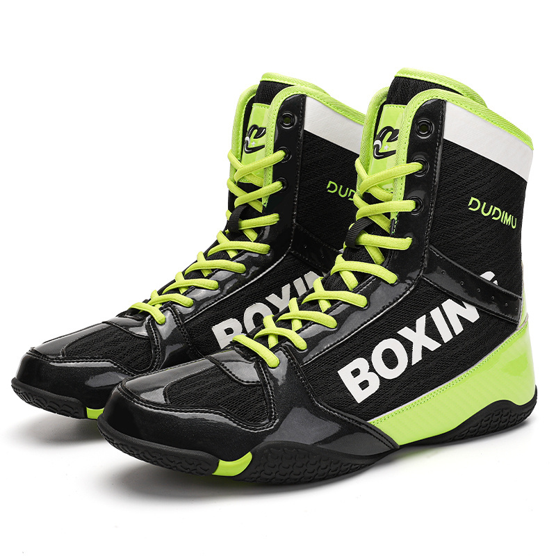 Custom High Top American Foot Sports Boxing Boots Light Weight Men Wrestling Shoes For Kids