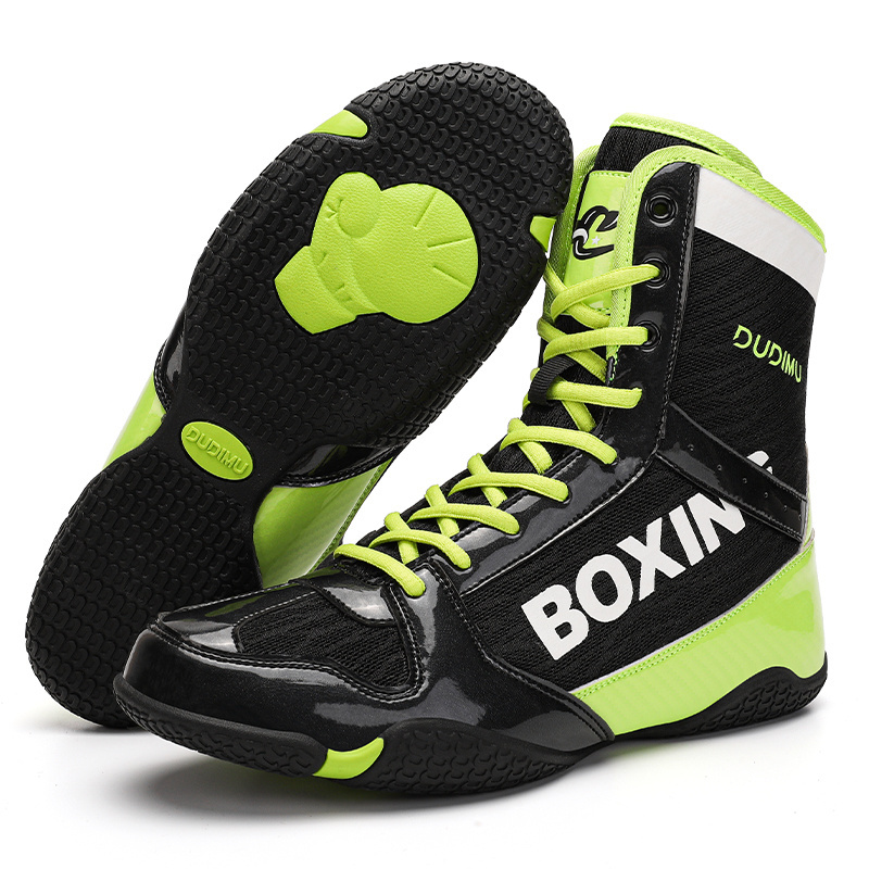 Custom High Top American Foot Sports Boxing Boots Light Weight Men Wrestling Shoes For Kids