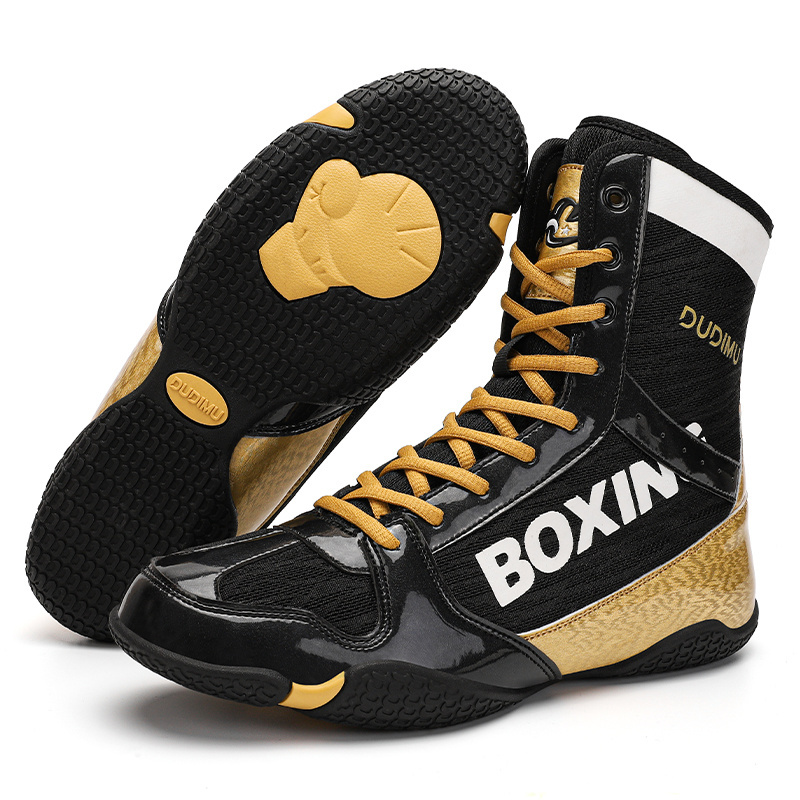 Custom High Top American Foot Sports Boxing Boots Light Weight Men Wrestling Shoes For Kids