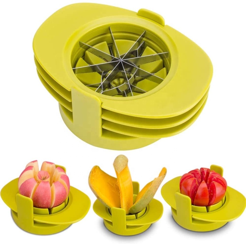 2024 Stainless Steel 3 in 1 Slicer Cutter Fruit & Vegetable Tools for Apple Mango Tomato