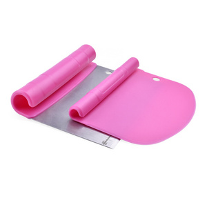 Plastic Scraper Bench Scraper Multipurpose Food Scrappers for Bread Dough Cake