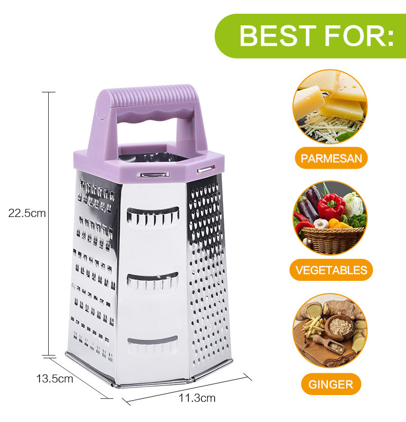 Hot Sale Kichen Accessories Stainless Steel Carrots Potatoes Grater Fruit Vegetable 4 Sides Grater