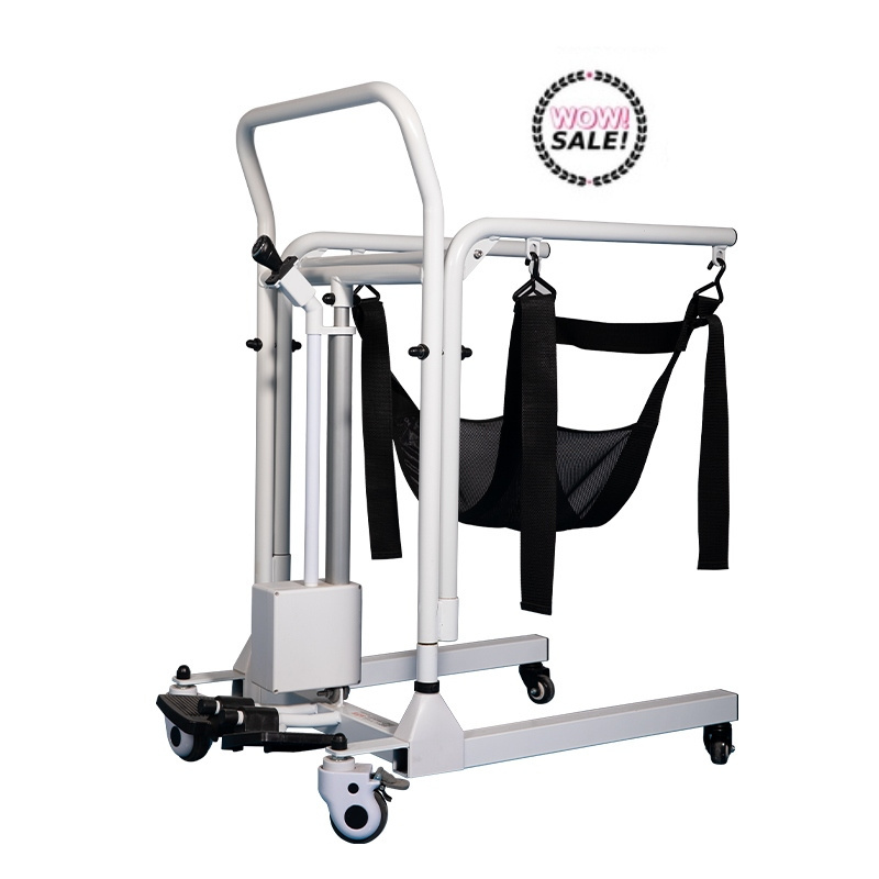 Home Care Medical Electric Patient Transfer Lift Transport Disabled Shower Chair Toilet Chair from Bed to Wheelchair