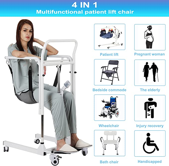 Medical wheelchair equipment multi-purpose shower transfer chair older people patient lift for home