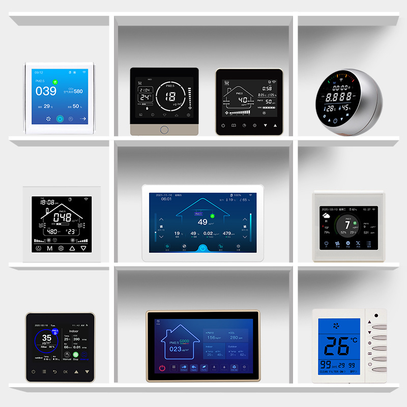 HRV heat recovery ventilation system controller with VOC PM2.5 temperature and humidity fan controller