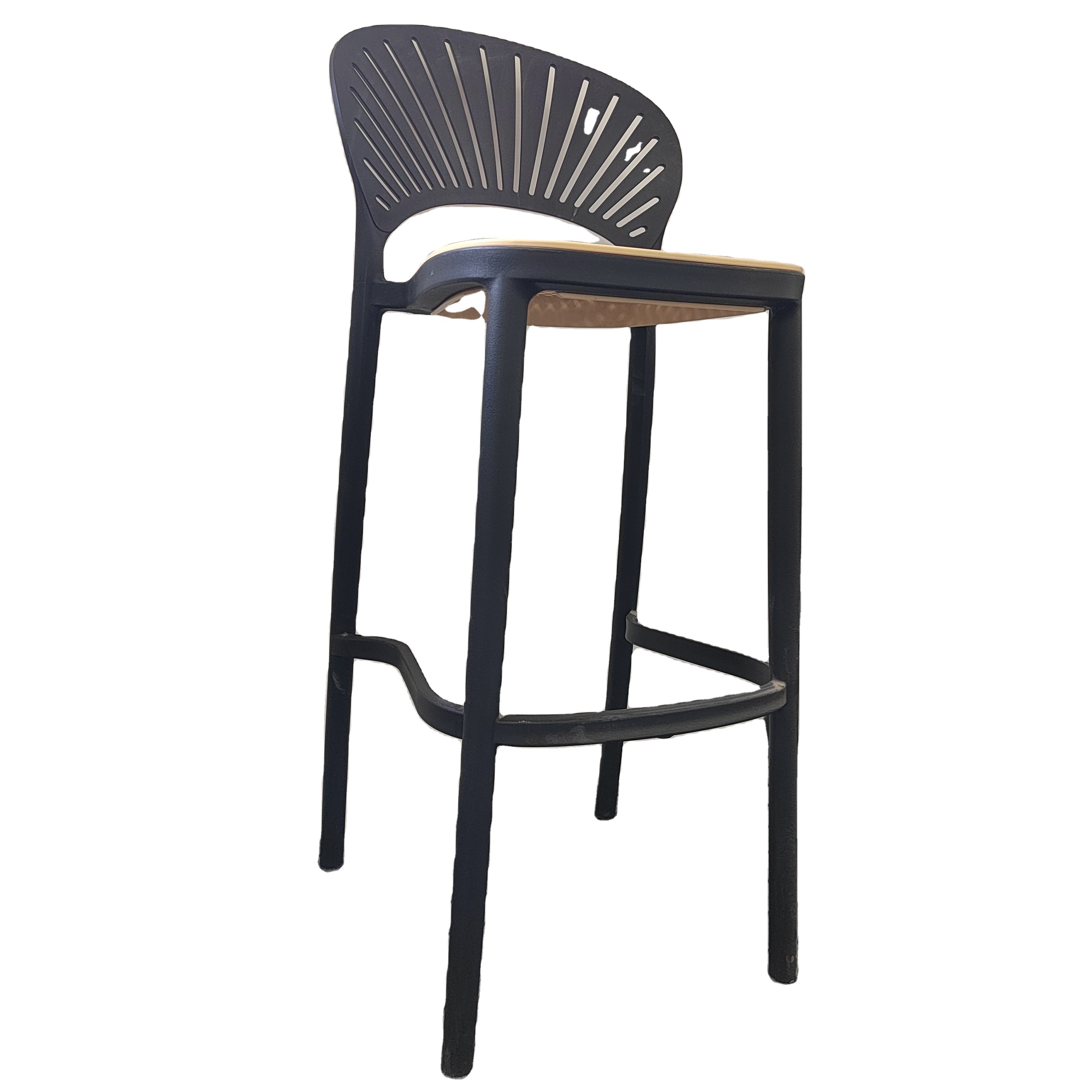 Hot Selling Modern Simple Plastic Bar Chair with Long Bench Back Firm and Durable for Comfortable Home Furniture Use