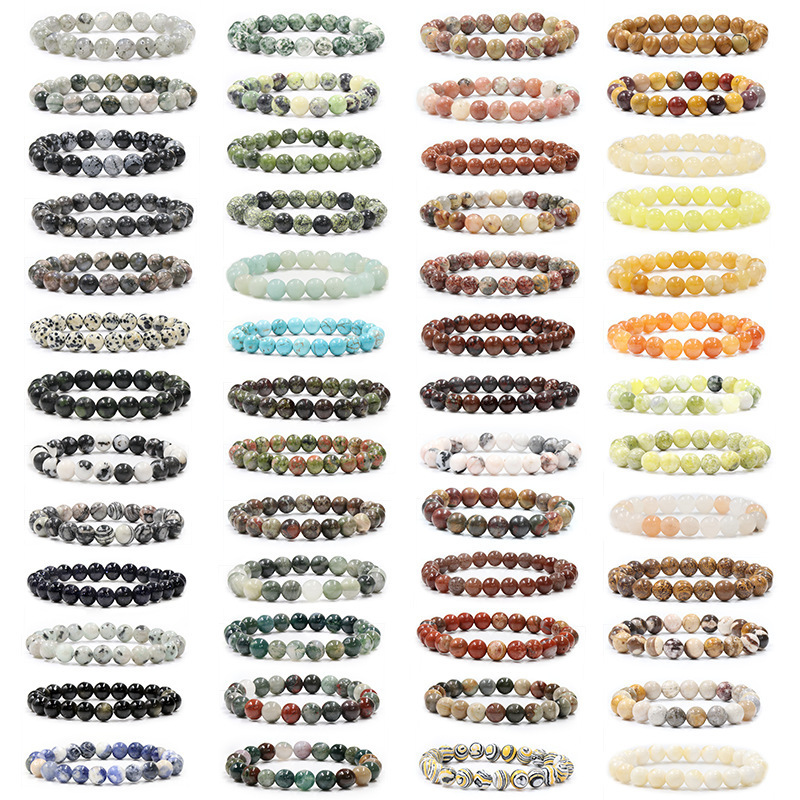 Wholesale Natural Stone Quartz Crystal Beads Bracelets 8mm  Handmade Gemstone Bracelets for Women and Men