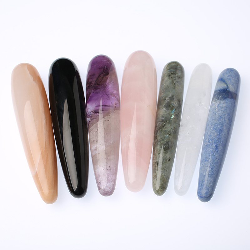 Hot Selling Product Obsidian Rose Crystal Amethyst Folk Crafts Healing Crystals Stones Massage Wand