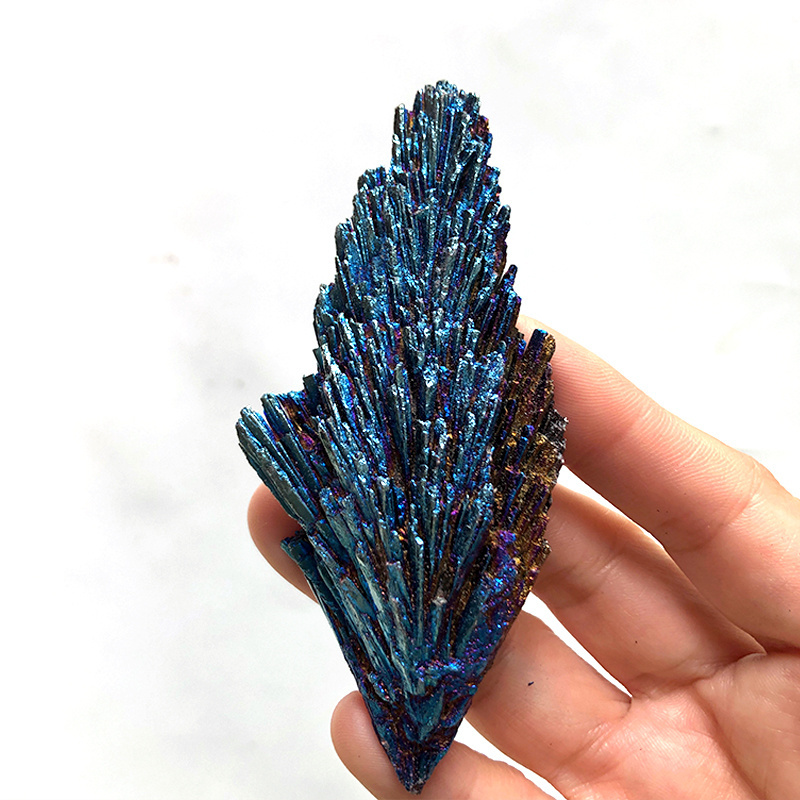 Wholesale Natural Black Tourmaline Quartz Mineral Stone Healing Blue Aura Stone