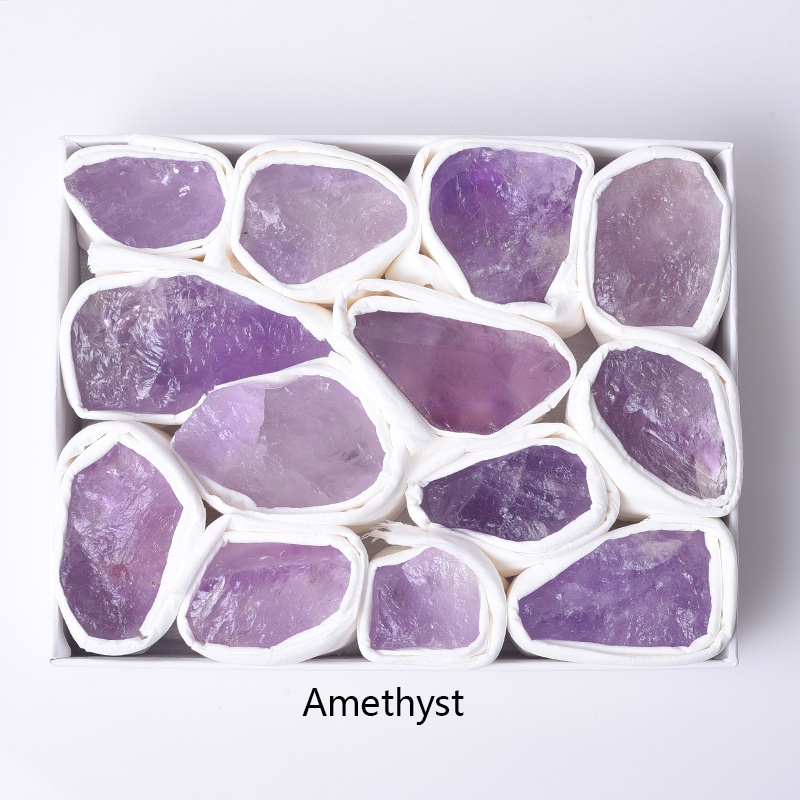 Wholesale Various Natural Mineral Quartz Crystal Raw Rough Stone Cluster Healing Stones With Box For Fengshui