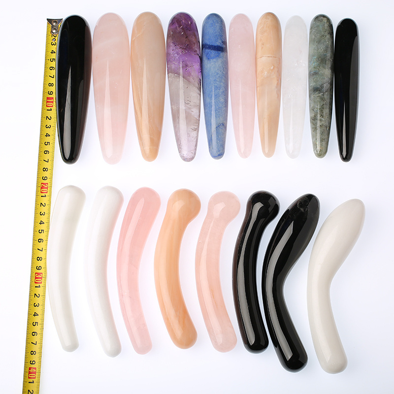 Hot Selling Product Obsidian Rose Crystal Amethyst Folk Crafts Healing Crystals Stones Massage Wand