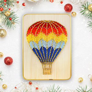 Custom Hot Air Balloon 3D Wall Art Nail Painting DIY Kit String Art for Kids