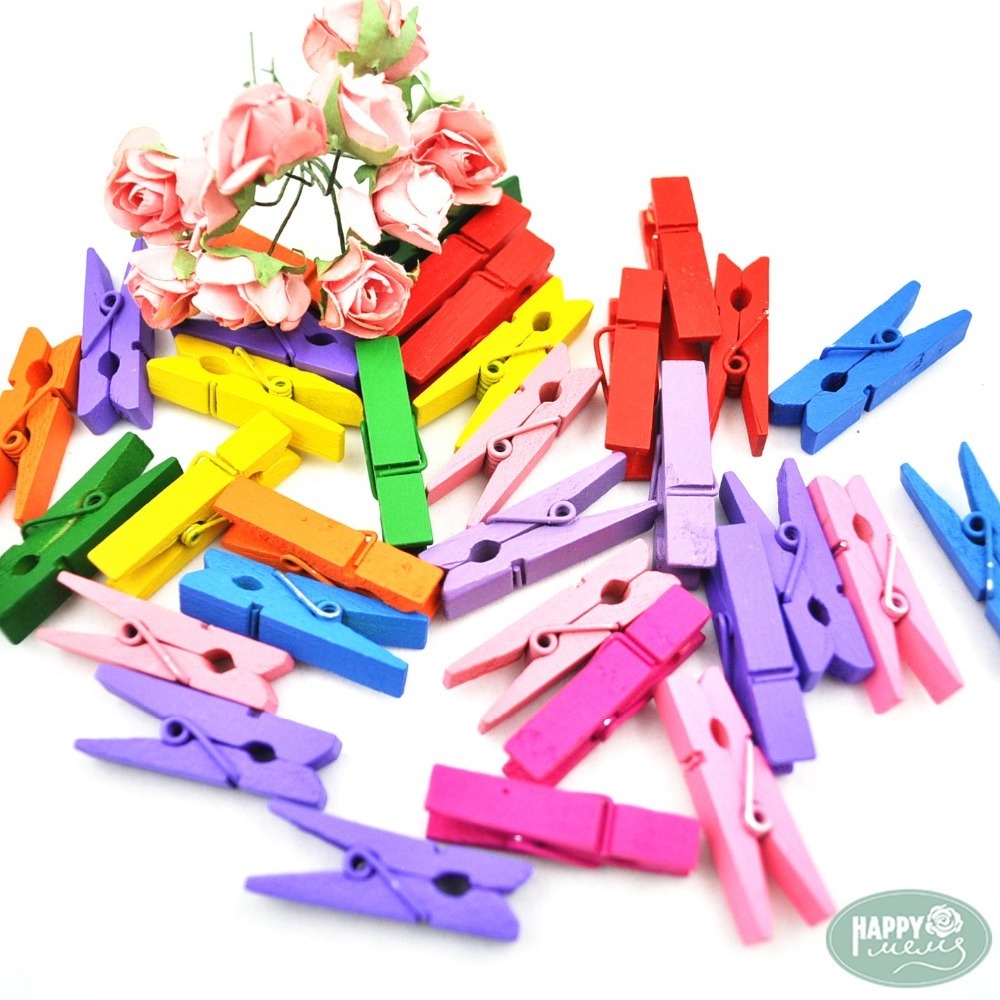 Photo holder mini wood clothespins 25mm wholesale wooden pegs for embellishment