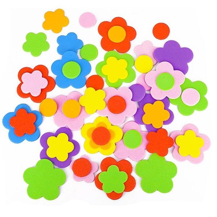 Wholesale Die Cut 3D Flower Stickers EVA Foam Stickers for Kids