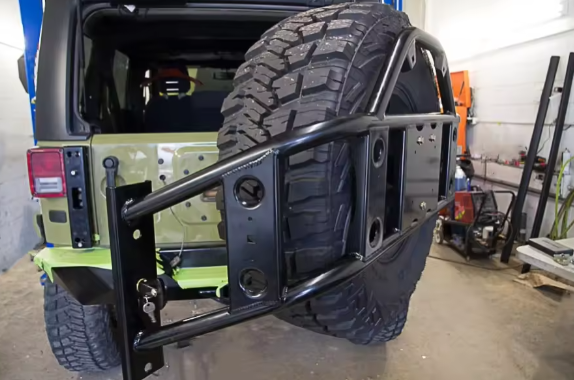 Poison Spyder Spare Tire Carrier Tire Support With Lock for Jeeps Wranglers JK