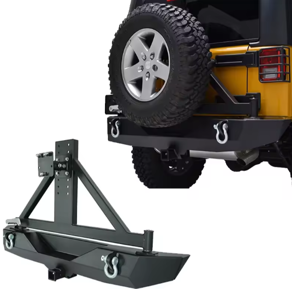 High Quality rear bar rear bumper full bar with tire carrier for Jeeps Wranglers JK 2007-2017