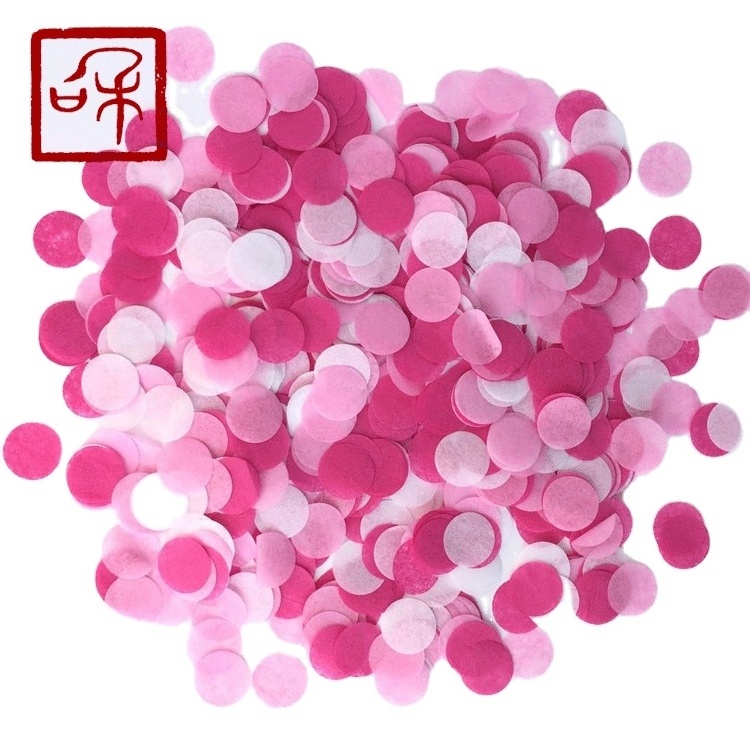 Eco friendly biodegradable wedding round confetti paper tissue