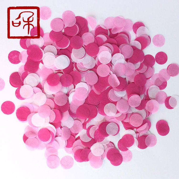 Wholesale bulk custom colorful paper confetti  for Valentine's Day tissue confetti