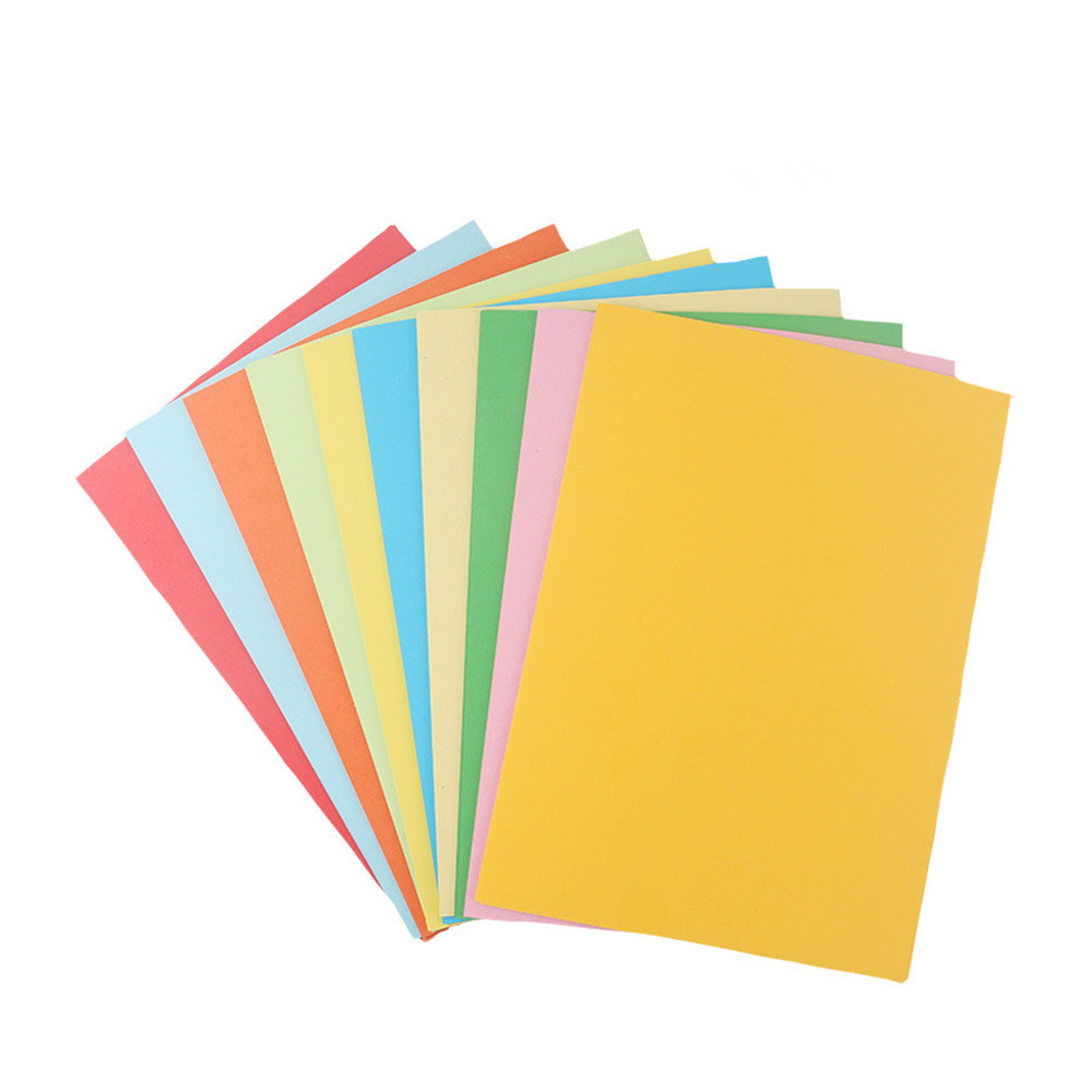 Custom printing cardboard cardstock cards construction hard colorful a4 size copy kraft rolling sheets colored paper