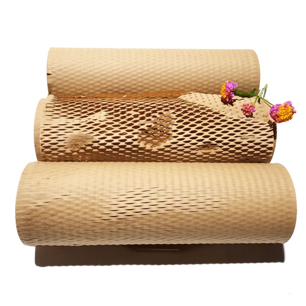 Honeycomb Kraft Paper Sheet Packaging Cushion Paper Sheet for Wrapping Glass Cosmetics Wine Material