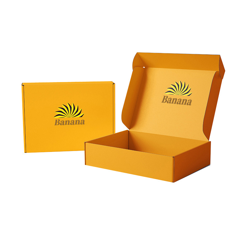 Low MOQ custom Logo Mailer Paper Packing Boxes  Wholesale  Kraft  3 layers Corrugated Clothing shoes Collapsible Shipping BOX