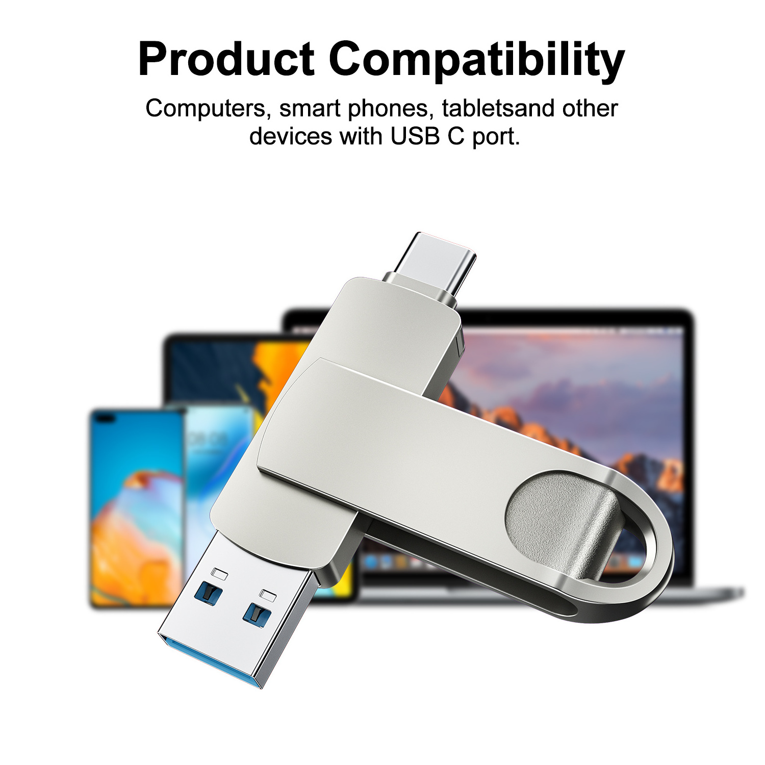 Warren King Original 2 in 1 Usb 3.0 Flash Drive OEM/ODM USB 3.0 Type C 4G 8G 16G 64G 128G Cheap U Disk