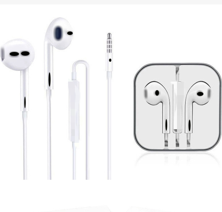 3.5MM In-ear Wire Headphone Earphone Control Stereo Earphones Black White Handfree Headphone for Phone Gaming