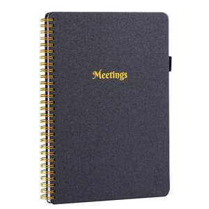 Factory Custom Printing PU leather Hardcover Notebook Customized 2024 2025 Business Luxury Leather Note Book Planner Notebook