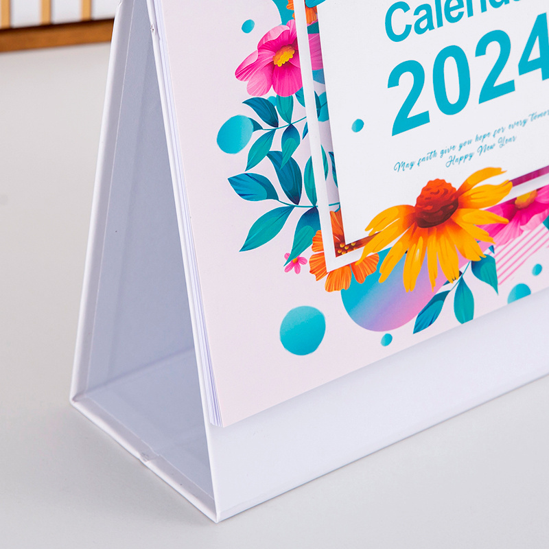 Factory Direct Sale Calender Free design Printing Calendrier Calendarios Custom Desk Calendar 2024