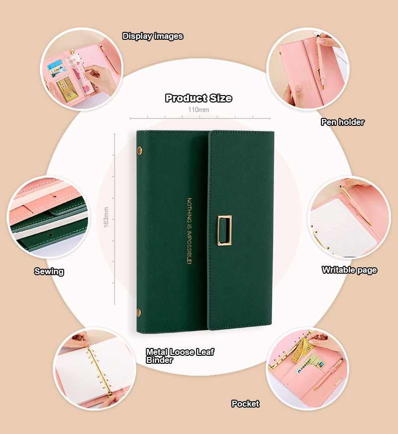 Free Sample Wholesale Custom Planner PU Leather Journal Diary Hardcover A5 A6 Agenda Customised Notebook with pen