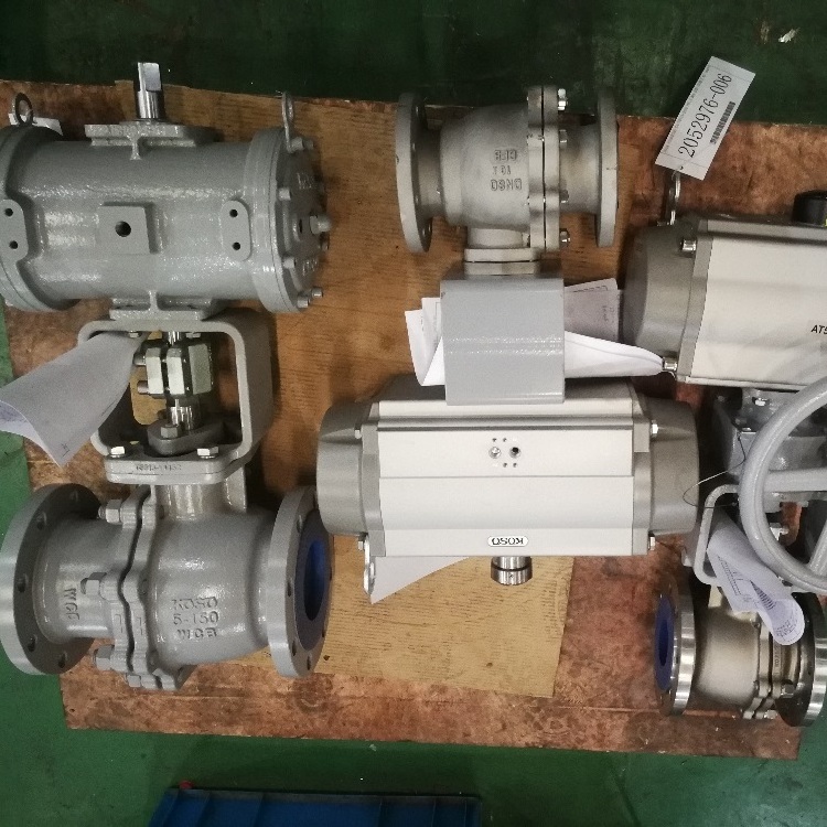 ball valve KOSO pneumatic valves 310K on 6300RC, 6500RA, 7300RB  actuator with Fisher DVC6200 valve positioner