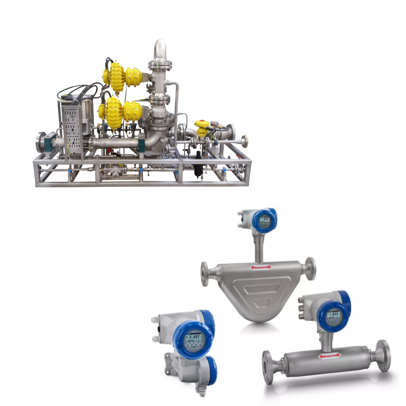 Fuel Gas Skid-Mounted System With Honeywell VersaFlow Coriolis Flowmeter Mass Flow Meter For Entrained Gas Measurement